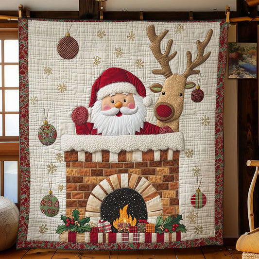 Santa Cheer Up Quilt Blanket