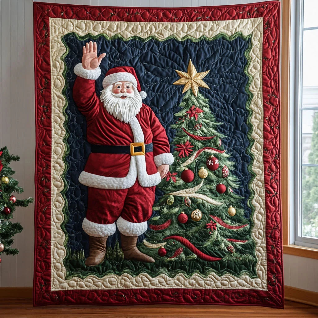 Santa Glow Quilt Blanket