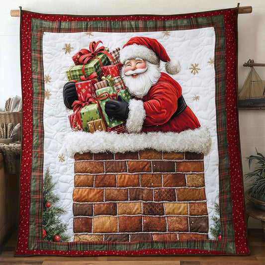 Santa Glow Up Quilt Blanket