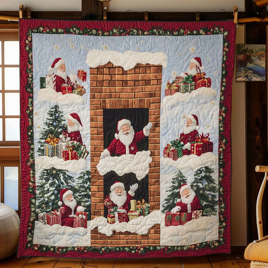Santa Pop Moment Quilt Blanket