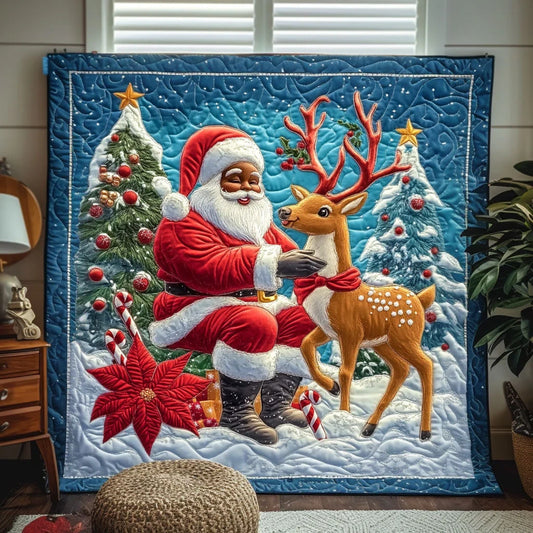 Santa's Friend Quilt Blanket