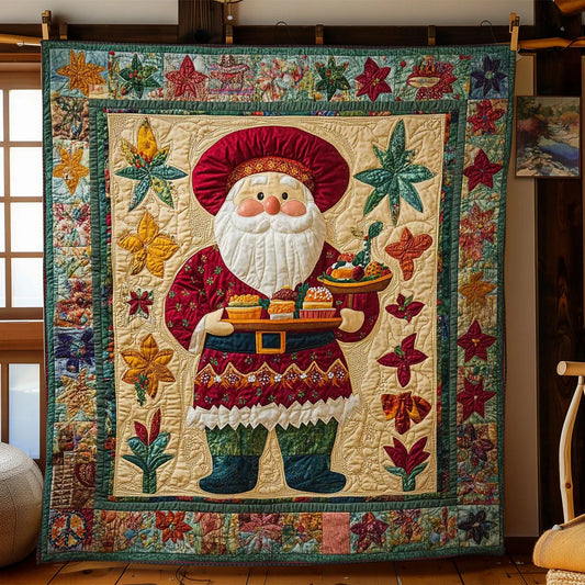Santa's Mexican Feast Quilt Blanket