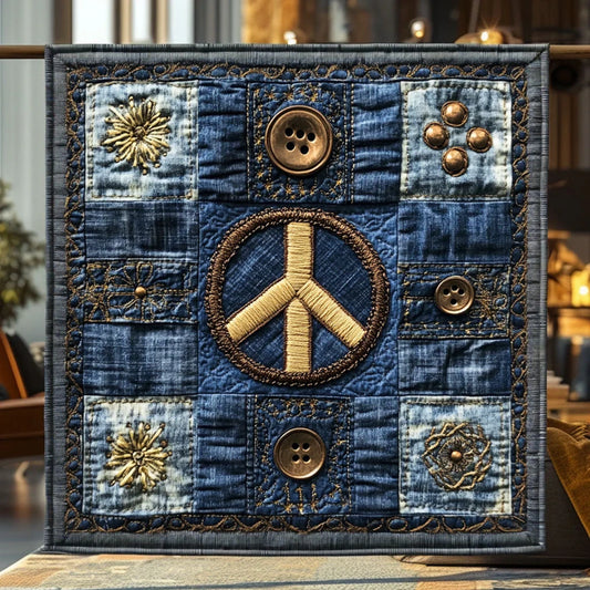 Sapphire Peace Quilt Blanket