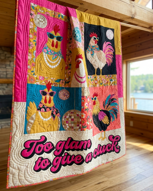 Sassy Chick Quilt Blanket - Quilted Blanket by OtterMia