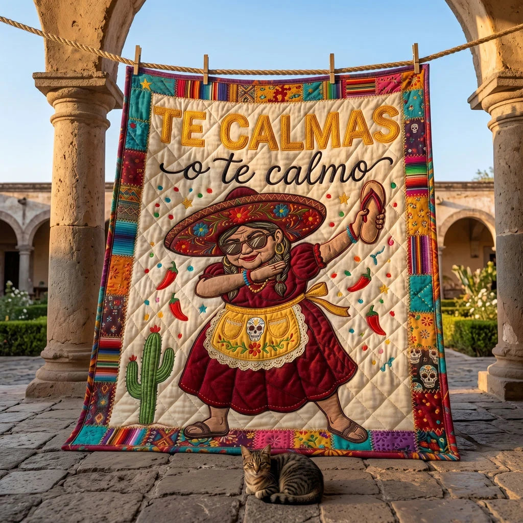 Sassy Mexican Lady Quilt Blanket