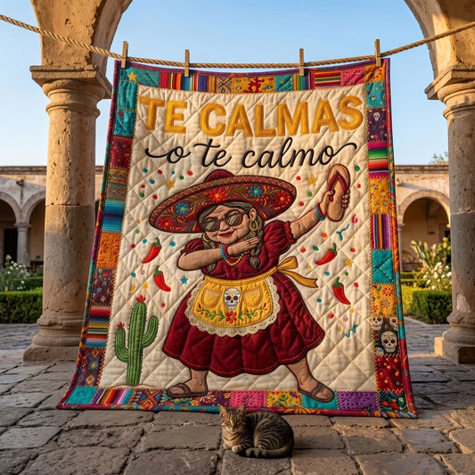 Sassy Mexican Lady Quilt Blanket