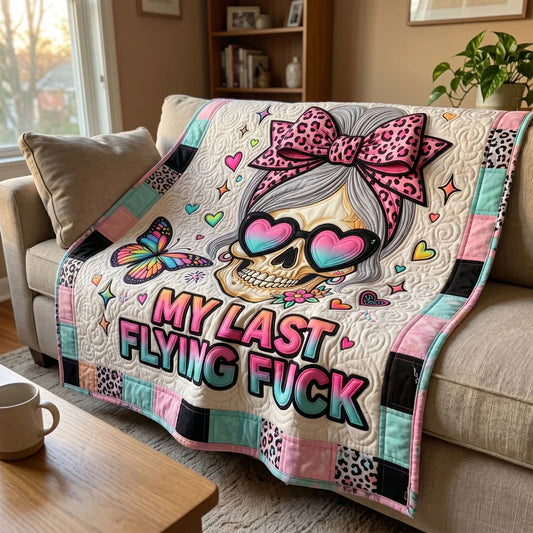 Savage Butterfly Skull Quilt Blanket
