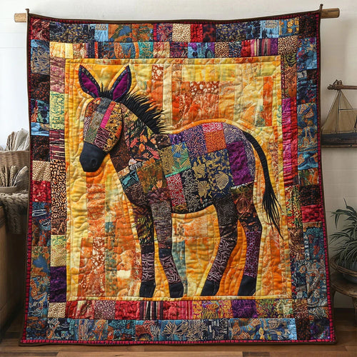 Savannah Donkey Quilt Blanket