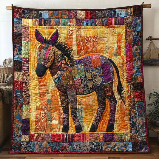 Savannah Donkey Quilt Blanket