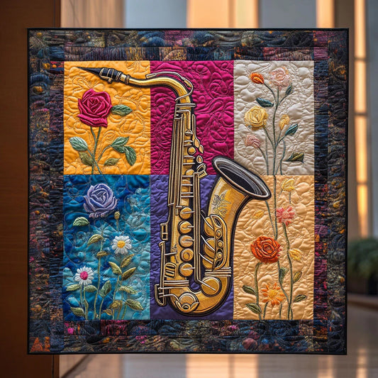 Saxophone Dream Quilt Blanket