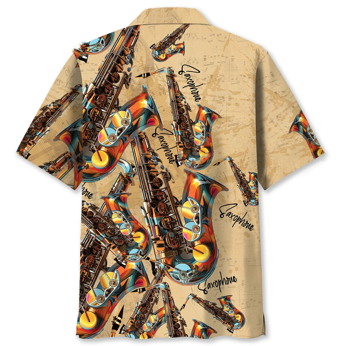 Saxophone Hawaiian Shirt, custom shirt gift for men (view 2)