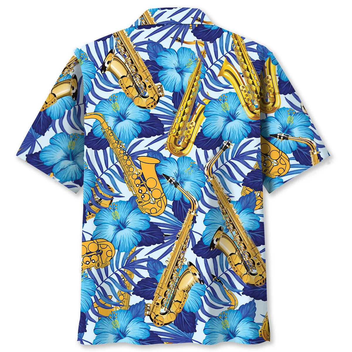 Saxophone Tropical Hawaiian Shirt, custom shirt gift for men (view 2)
