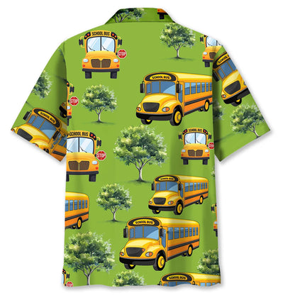 School Bus Drive Hawaiian Shirt, custom shirt gift for men (view 3)