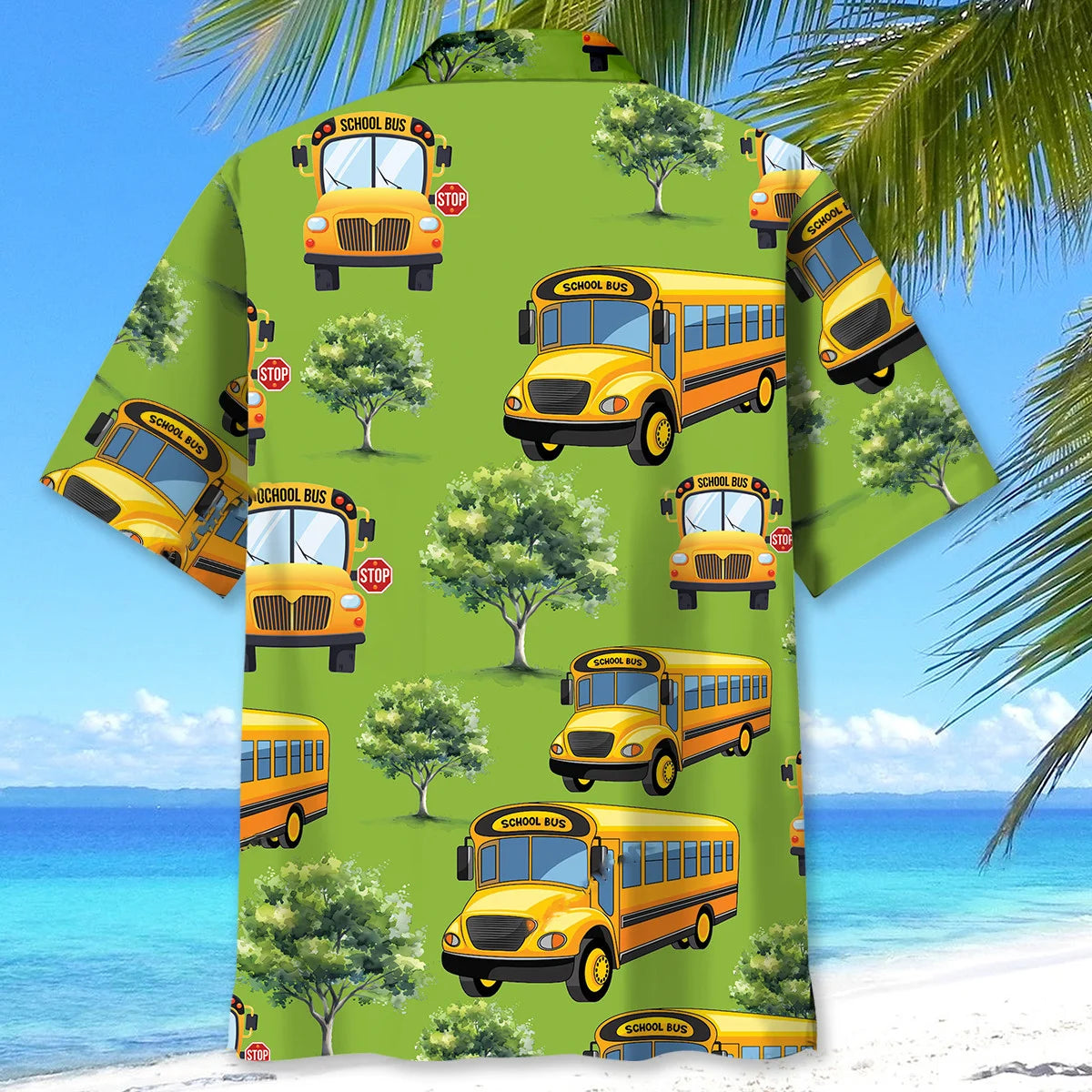 School Bus Drive Hawaiian Shirt, custom shirt gift for men (view 4)
