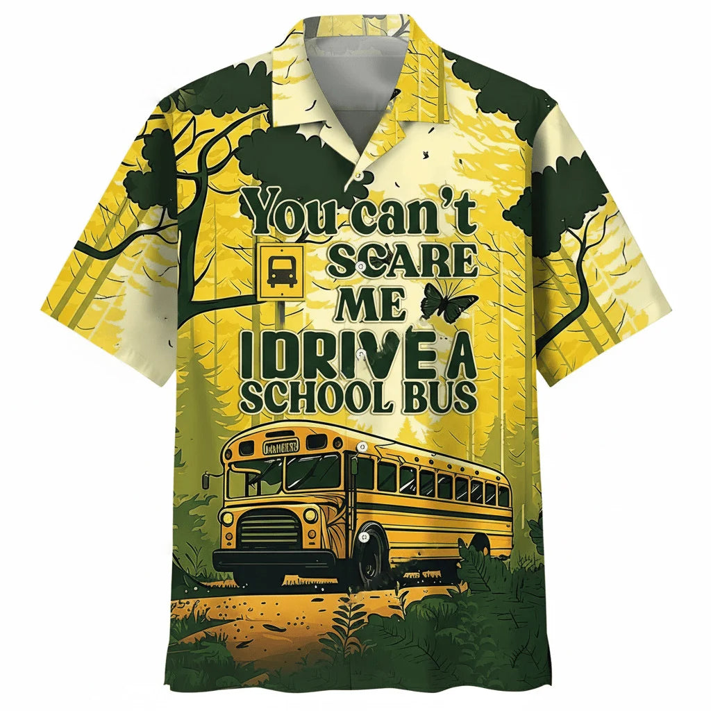 School Bus Drive Hawaiian Shirt, custom shirt gift for men (view 7)