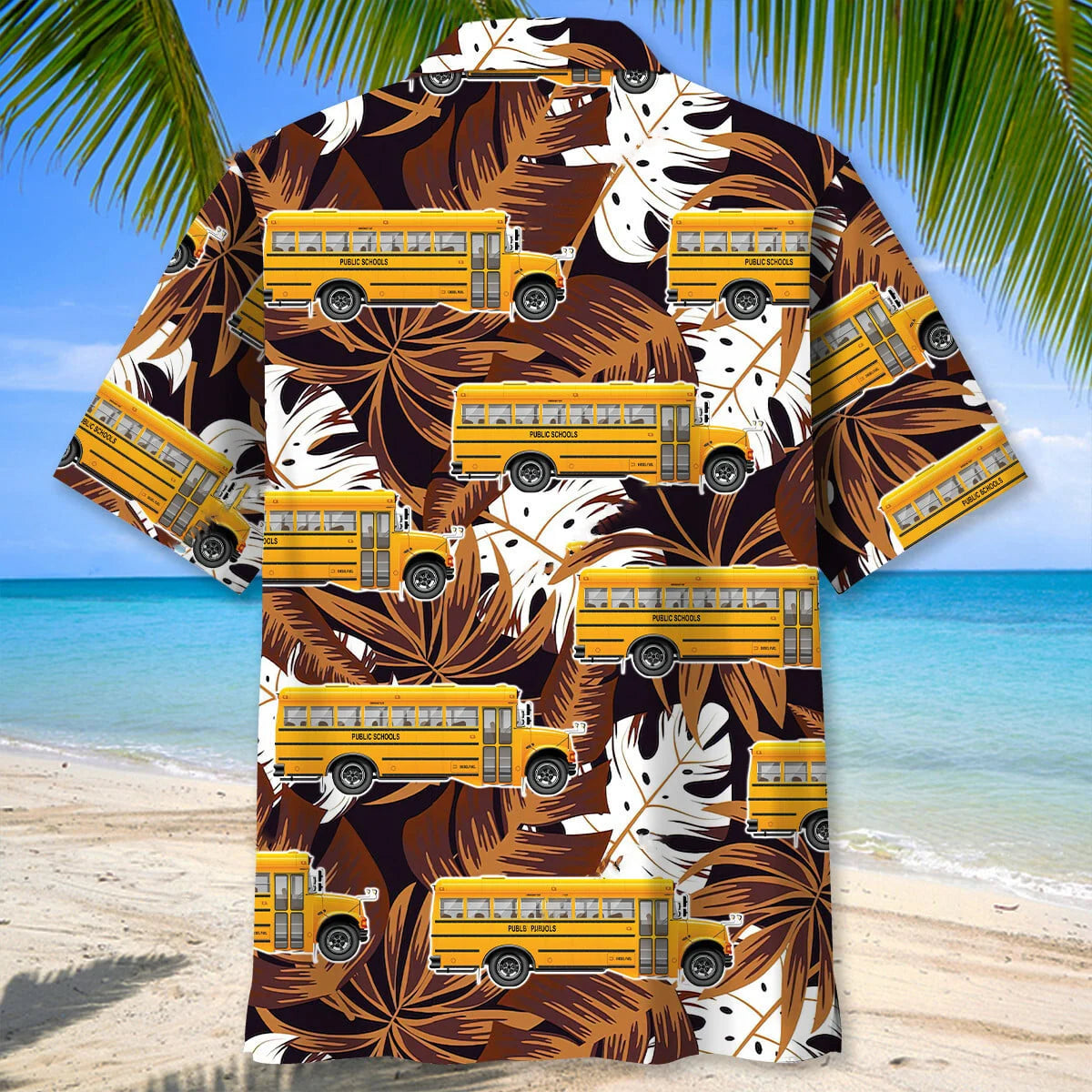 School Bus Hawaiian Shirt, custom shirt gift for men (view 6)