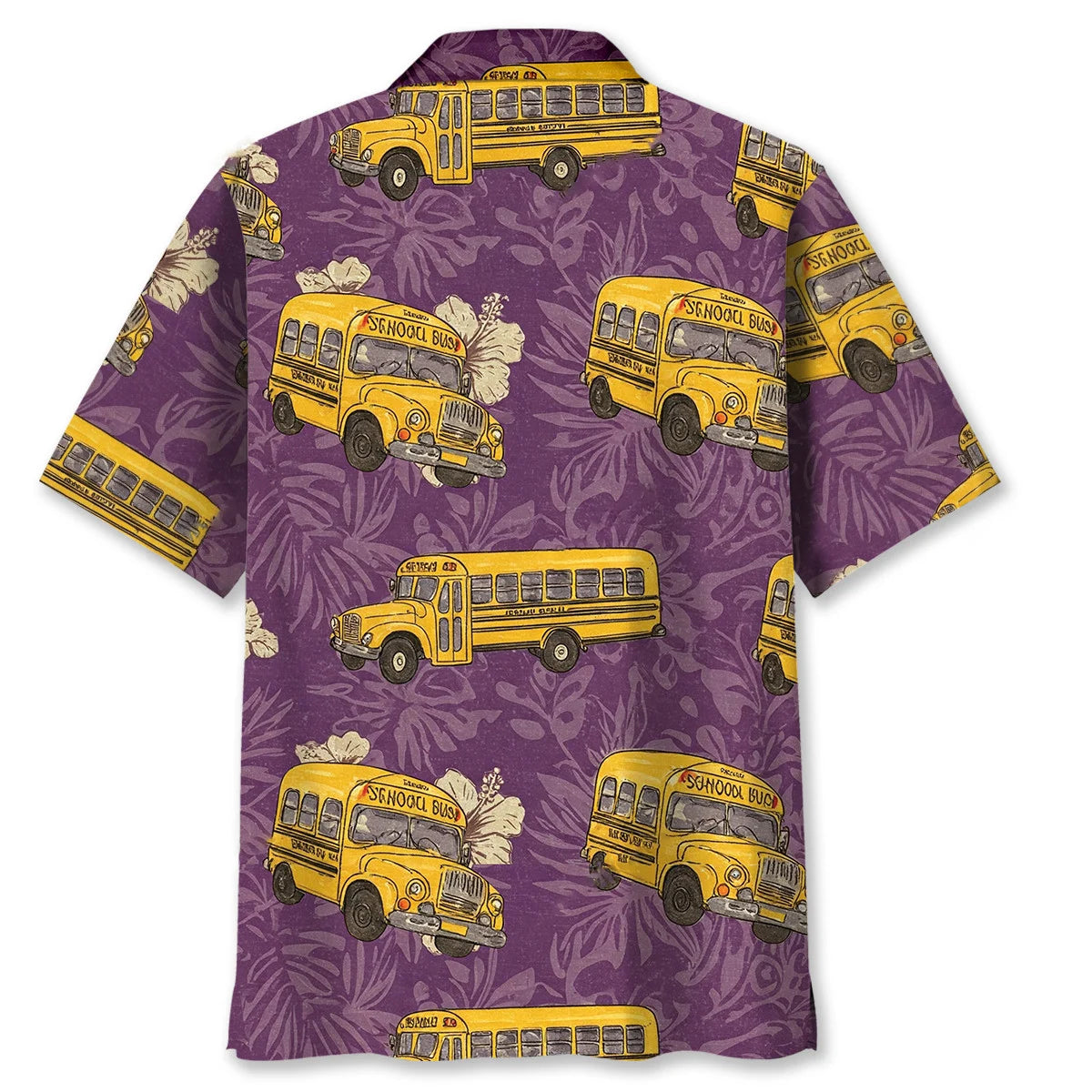 School Bus Tropical Hawaiian Shirt, custom shirt gift for men (view 3)