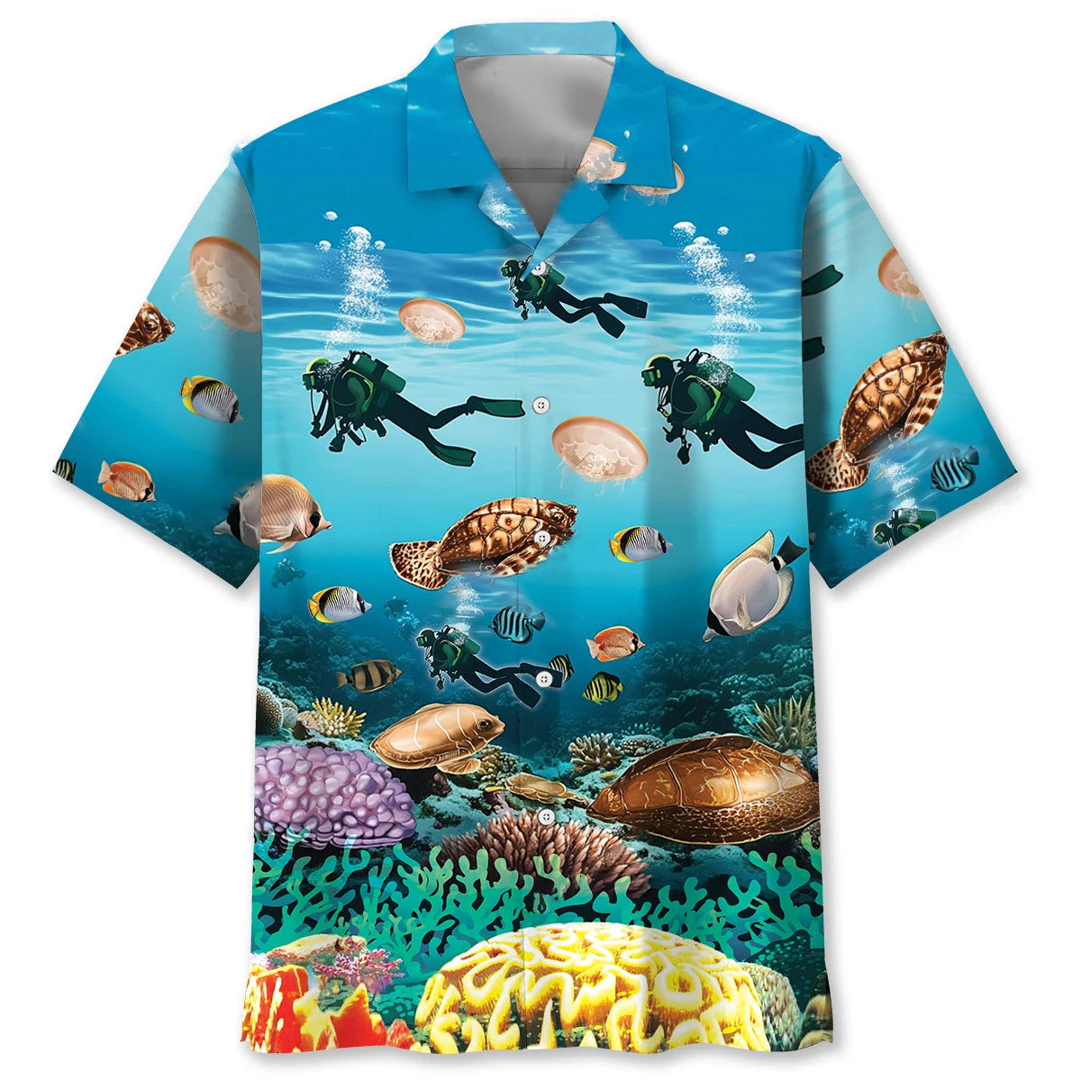 Scuba Diving Adventure Hawaiian Shirt, custom shirt gift for men