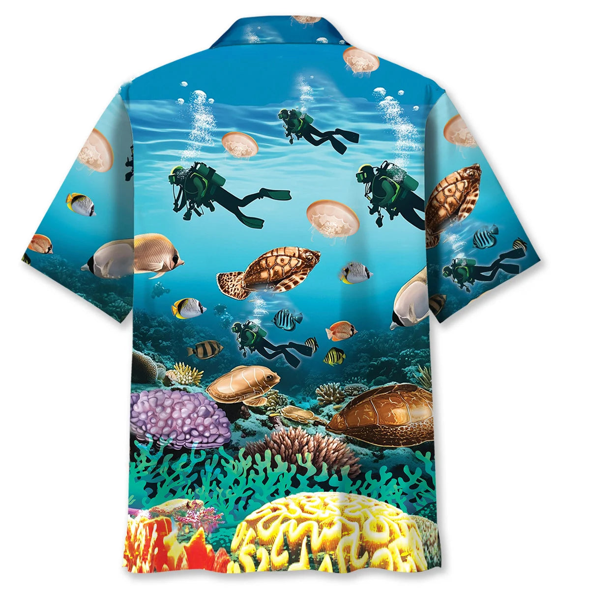 Scuba Diving Adventure Hawaiian Shirt, custom shirt gift for men (view 4)
