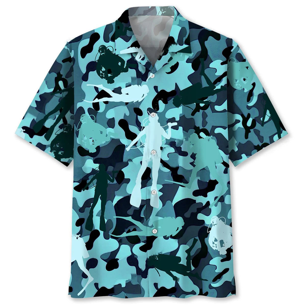 Scuba Diving Camo Hawaiian Shirt, custom shirt gift for men