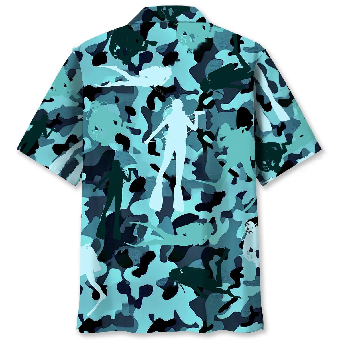 Scuba Diving Camo Hawaiian Shirt, custom shirt gift for men (view 3)