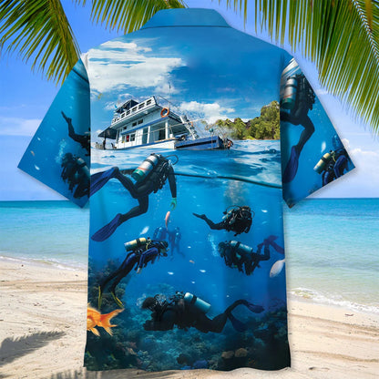 Scuba Diving Cruise Vacation Hawaiian Shirt, custom shirt gift for men (view 4)