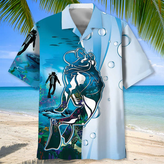 Scuba Diving Discovery Ocean Hawaiian Shirt, custom shirt gift for men