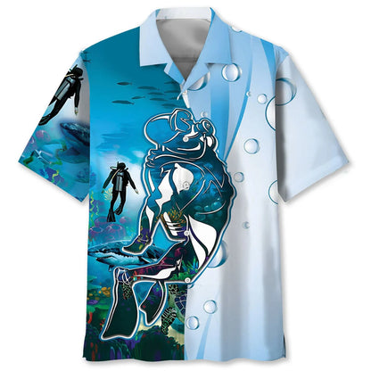 Scuba Diving Discovery Ocean Hawaiian Shirt, custom shirt gift for men (view 2)