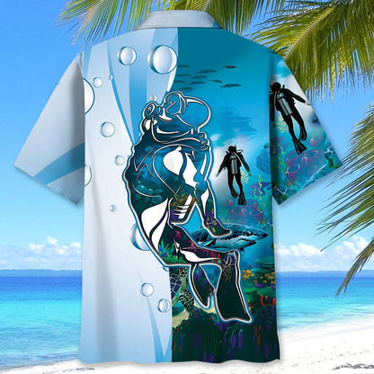 Scuba Diving Discovery Ocean Hawaiian Shirt, custom shirt gift for men (view 3)