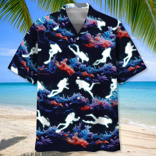 Scuba Diving Life Hawaiian Shirt, custom shirt gift for men