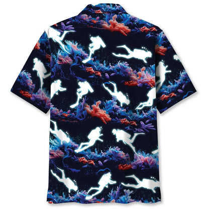 Scuba Diving Life Hawaiian Shirt, custom shirt gift for men (view 2)