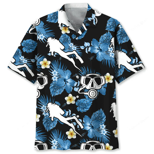 Scuba Diving Nature Hawaiian Shirt, custom shirt gift for men