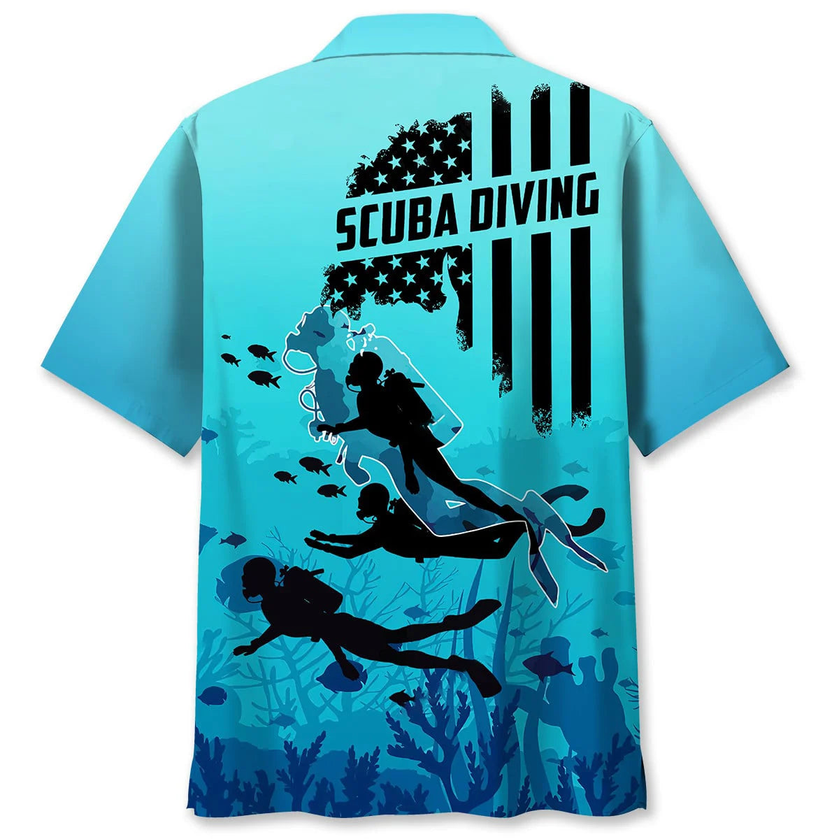 Scuba Diving Ocean Hawaiian Shirt, custom shirt gift for men (view 3)