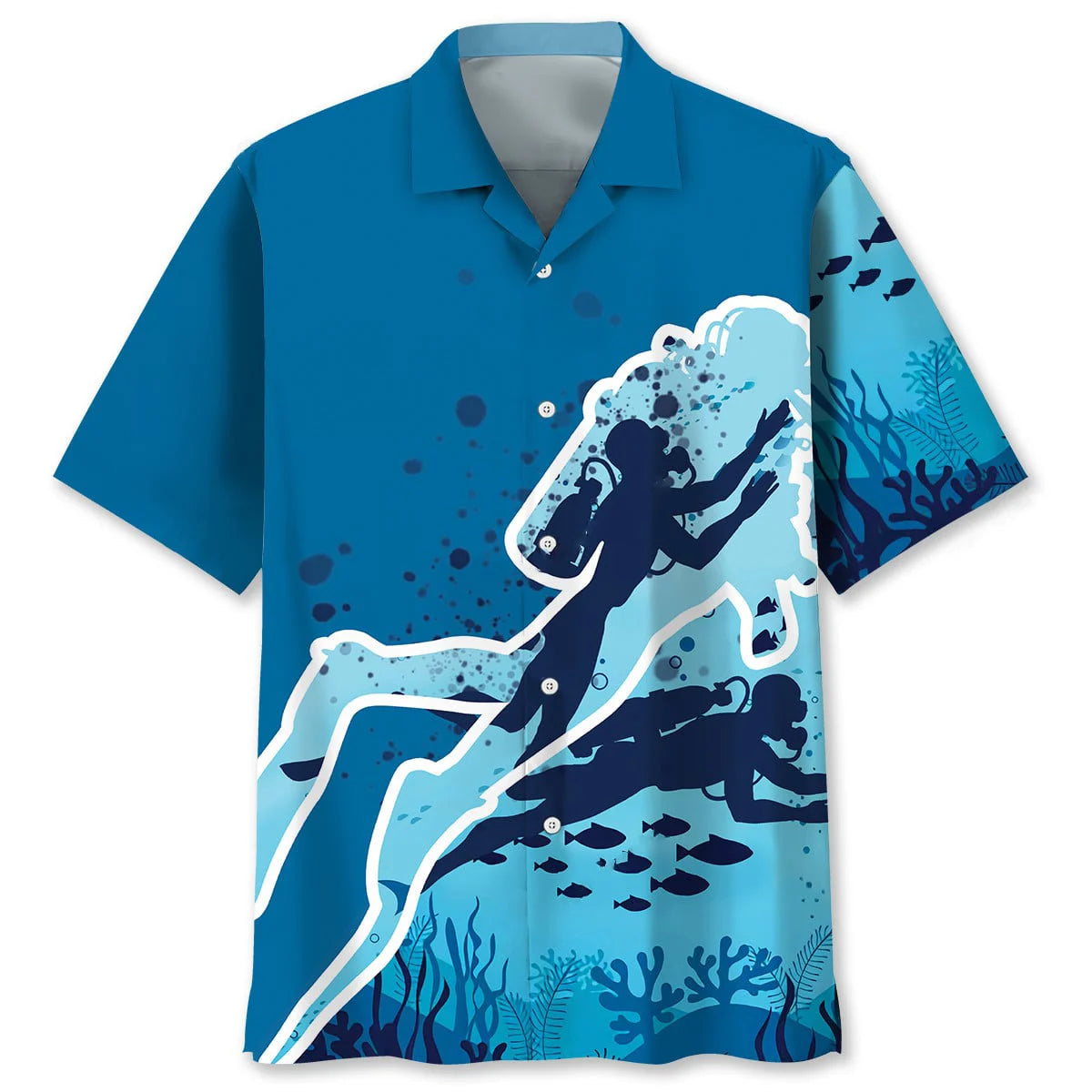 Scuba Diving Ocean Hawaiian Shirt, custom shirt gift for men (view 5)