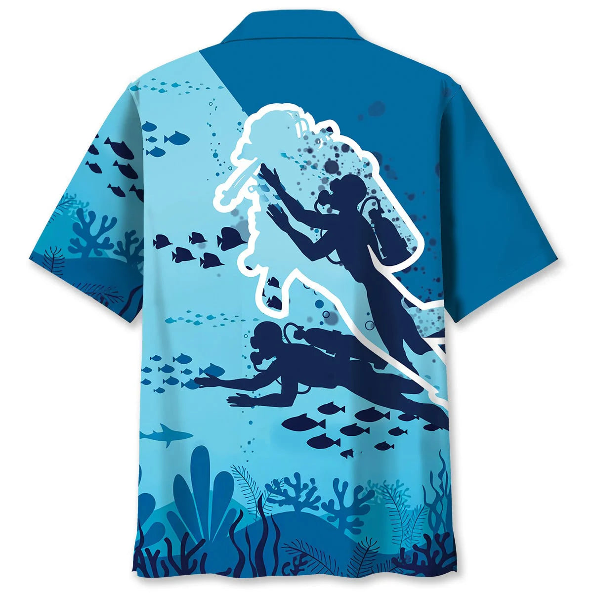 Scuba Diving Ocean Hawaiian Shirt, custom shirt gift for men (view 7)