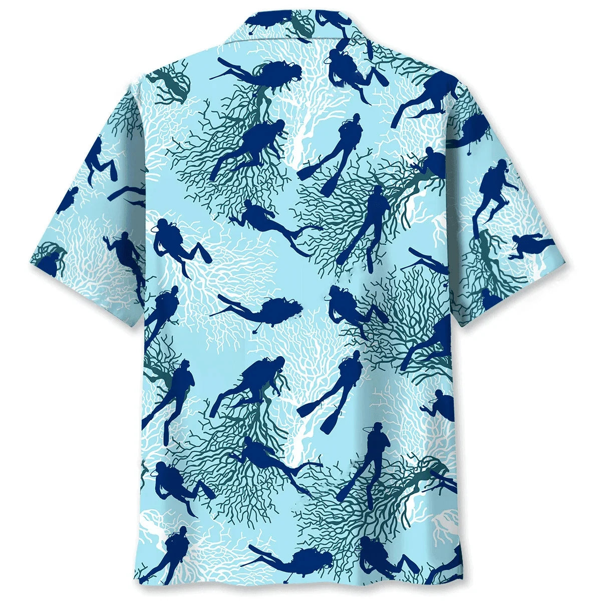 Scuba Diving Ocean Light Hawaiian Shirt, custom shirt gift for men (view 2)
