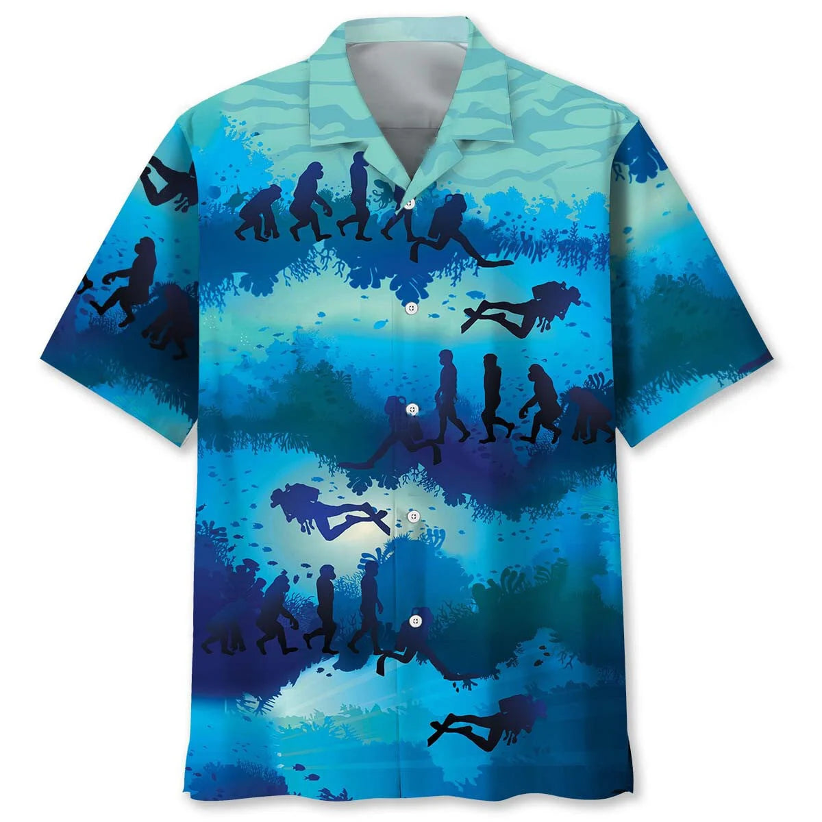 Scuba Diving Revolution Hawaiian Shirt, custom shirt gift for men (view 2)