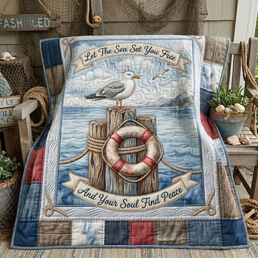 Sea Breeze Serenity Quilt Blanket