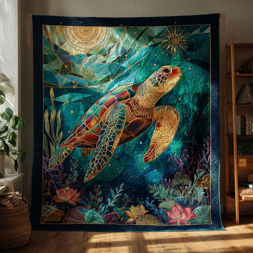 Sea Turtle Dream Quilt Blanket