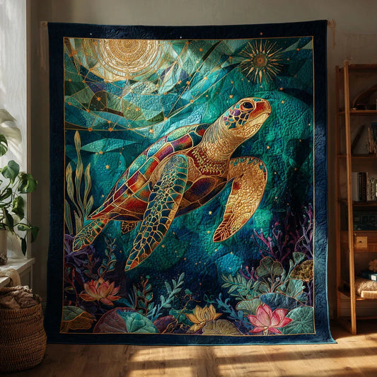 Sea Turtle Dream Quilt Blanket