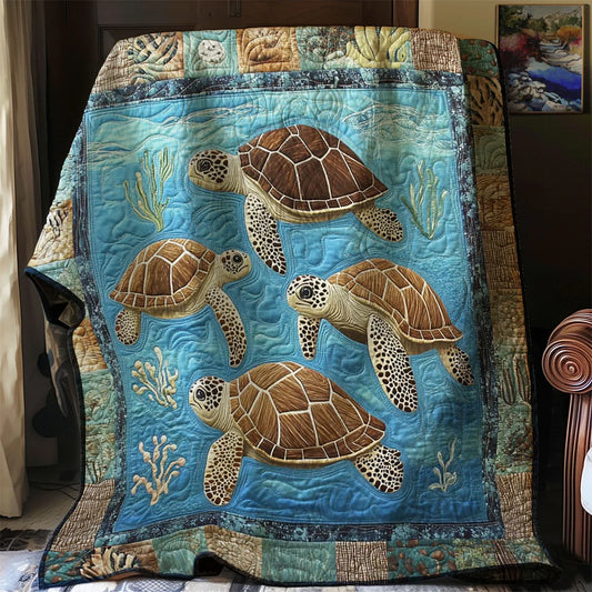 Sea Turtle Quilt Blanket