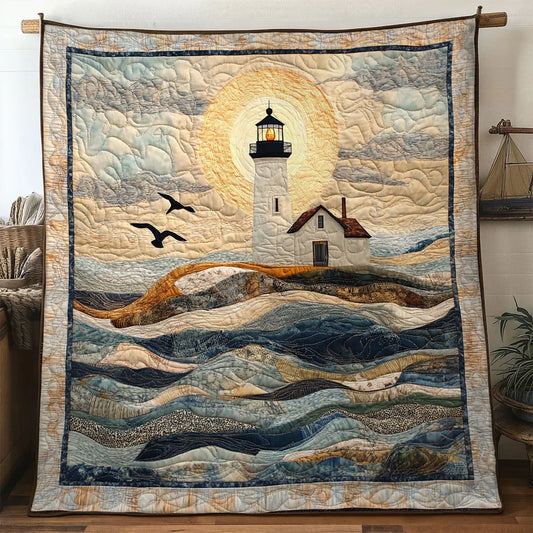 Seabreeze Lighthouse Quilt Blanket