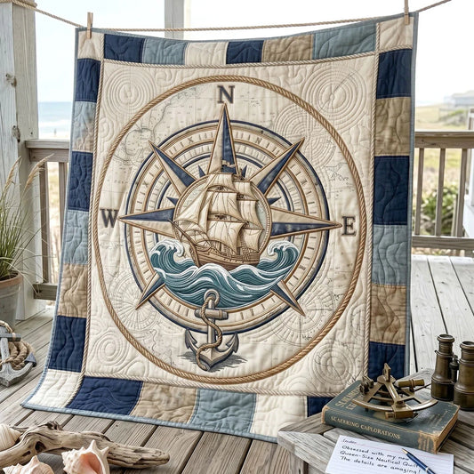 Seafarer's Compass Quilt Blanket