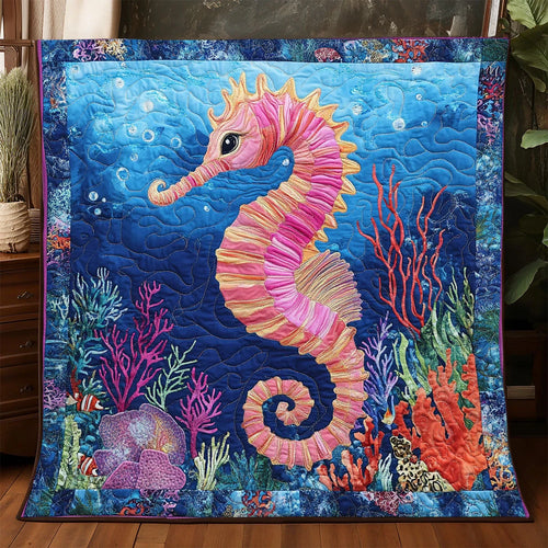 Seahorse Serenade Quilt Blanket