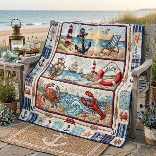 Seaside Harbor Memories Quilt Blanket