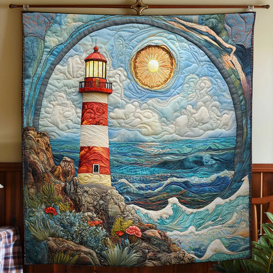 Seaside Lighthouse Quilt Blanket