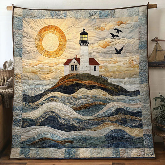 Seaside Lighthouse Quilt Blanket