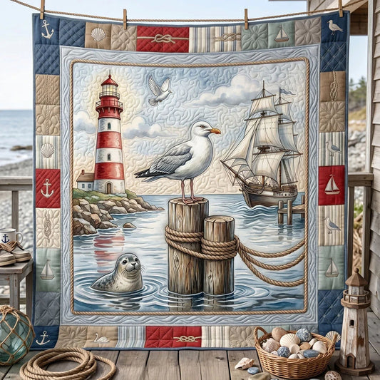 Seaside Serenity Quilt Blanket