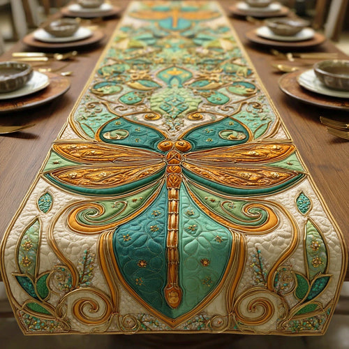Serene Meadow Path Quilted Table Runner