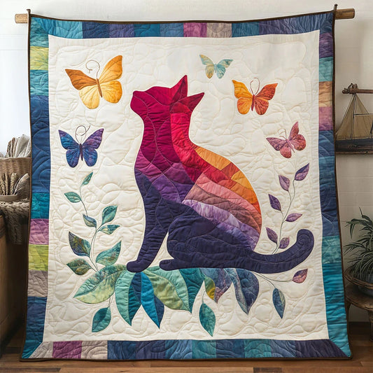 Serenity Cat Quilt Blanket